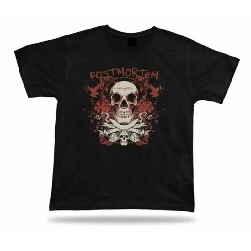 تي شيرت تي شيرت هدية عيد ميلاد فكرة بوست مورتيم جمجمة قوطية شعار الموت