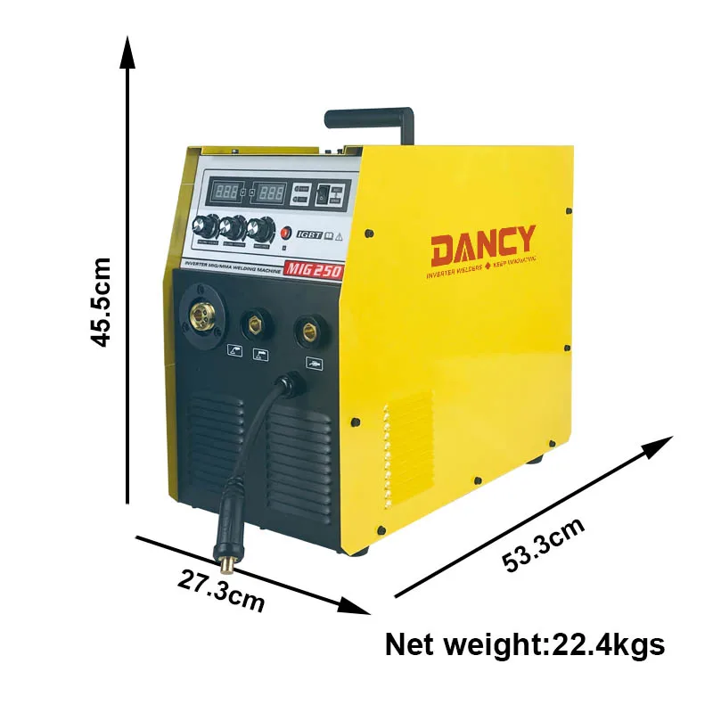 Soldadora MIG250 welder 220V Gas/Gasless flux core mig mag welding machine