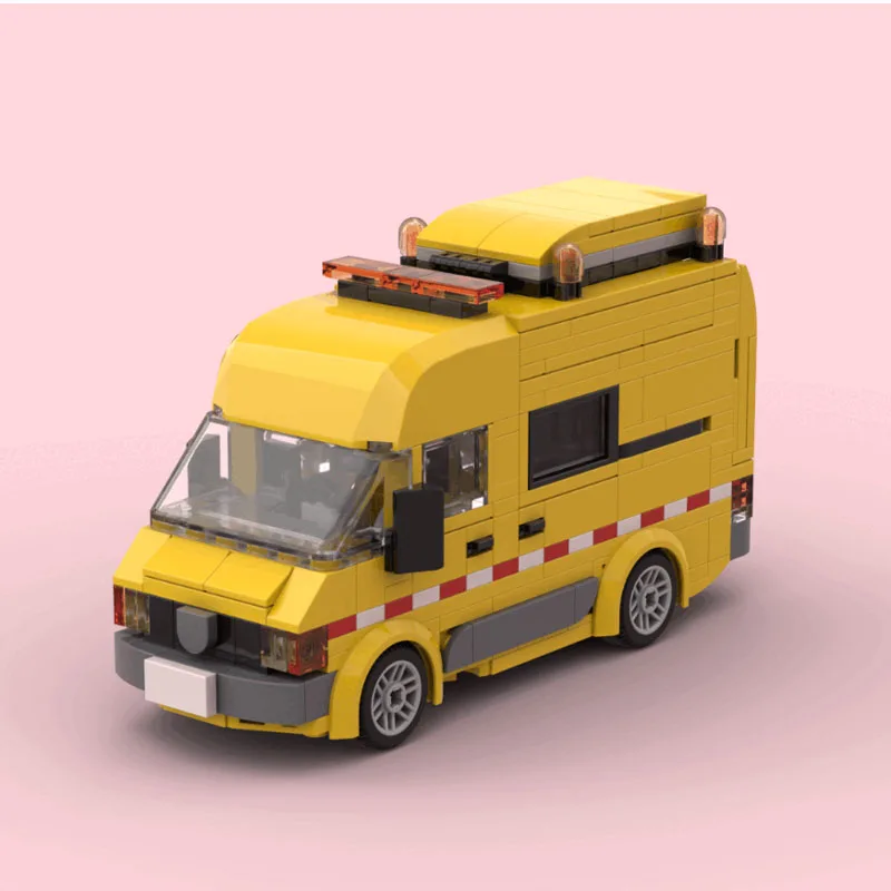 MOC-221474 City Outdoor Traffic Street Ambulance Building Block Model, 403 Parts, Custom Educational Christmas Toy Gift