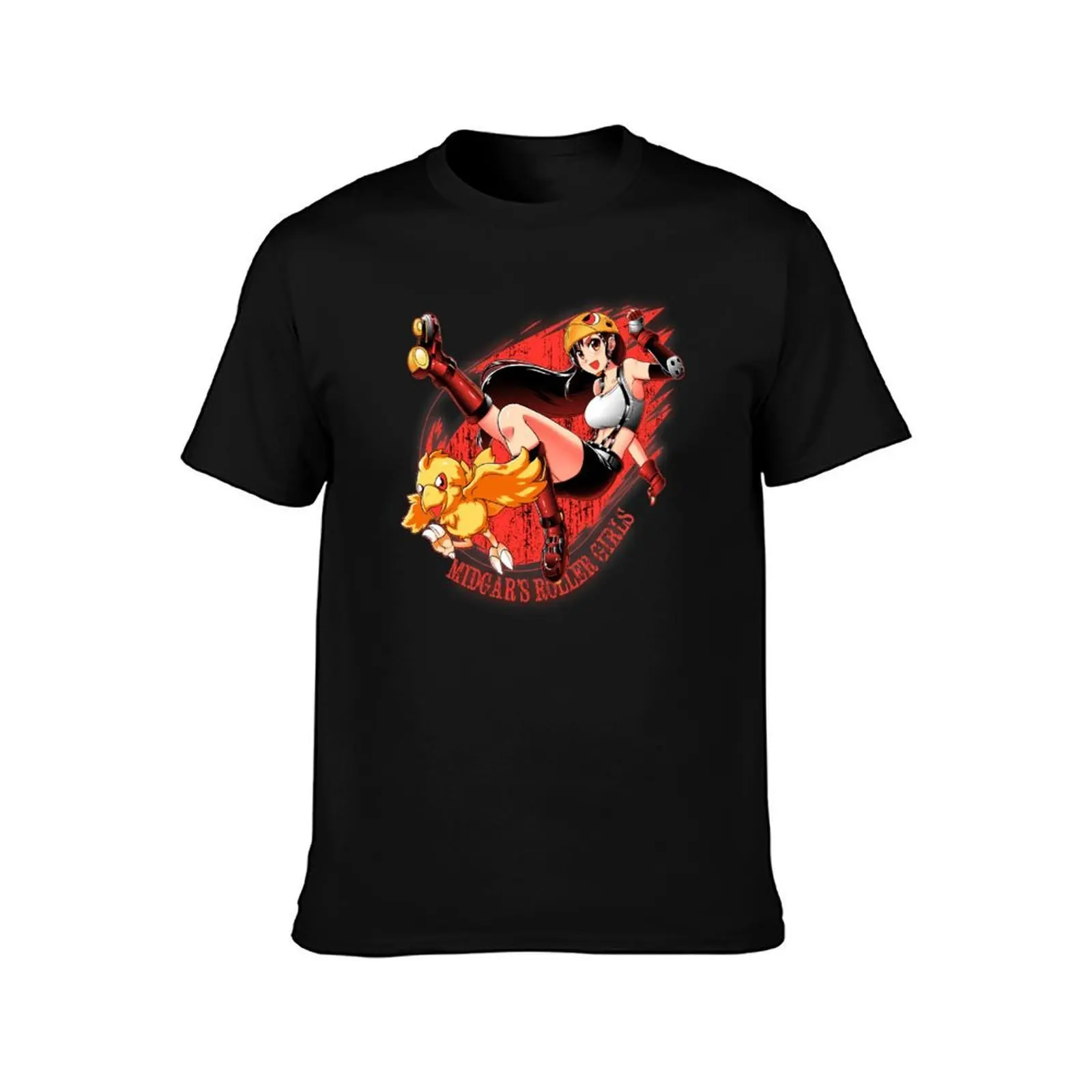 Midgar's roller girls! T-Shirt, Summer Casual Cotton Tee, Oversized Streetwear Tops, Vintage Graphic Print, Unisex Men Women