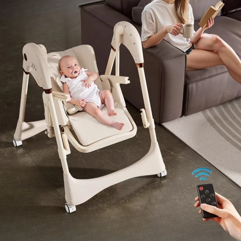 

Multifunctional Baby High Chair Baby Swing Electric with Wheels Foldable Feeding Chair for Babies Rocking Chair Baby Essentials