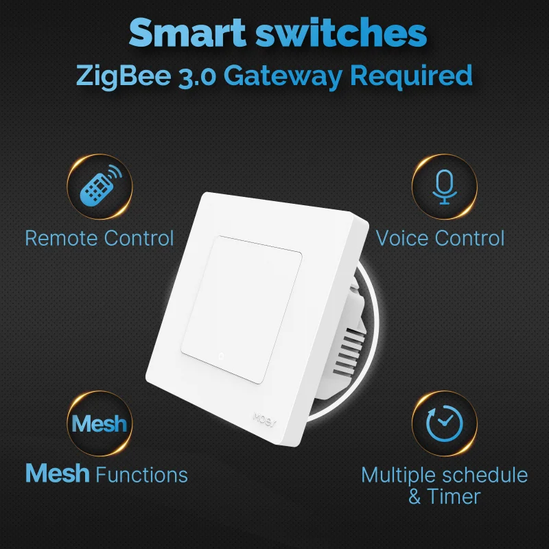 

Tuya Home Zigbee Mesh Zero Fire Smart App Remote Control Button Switch