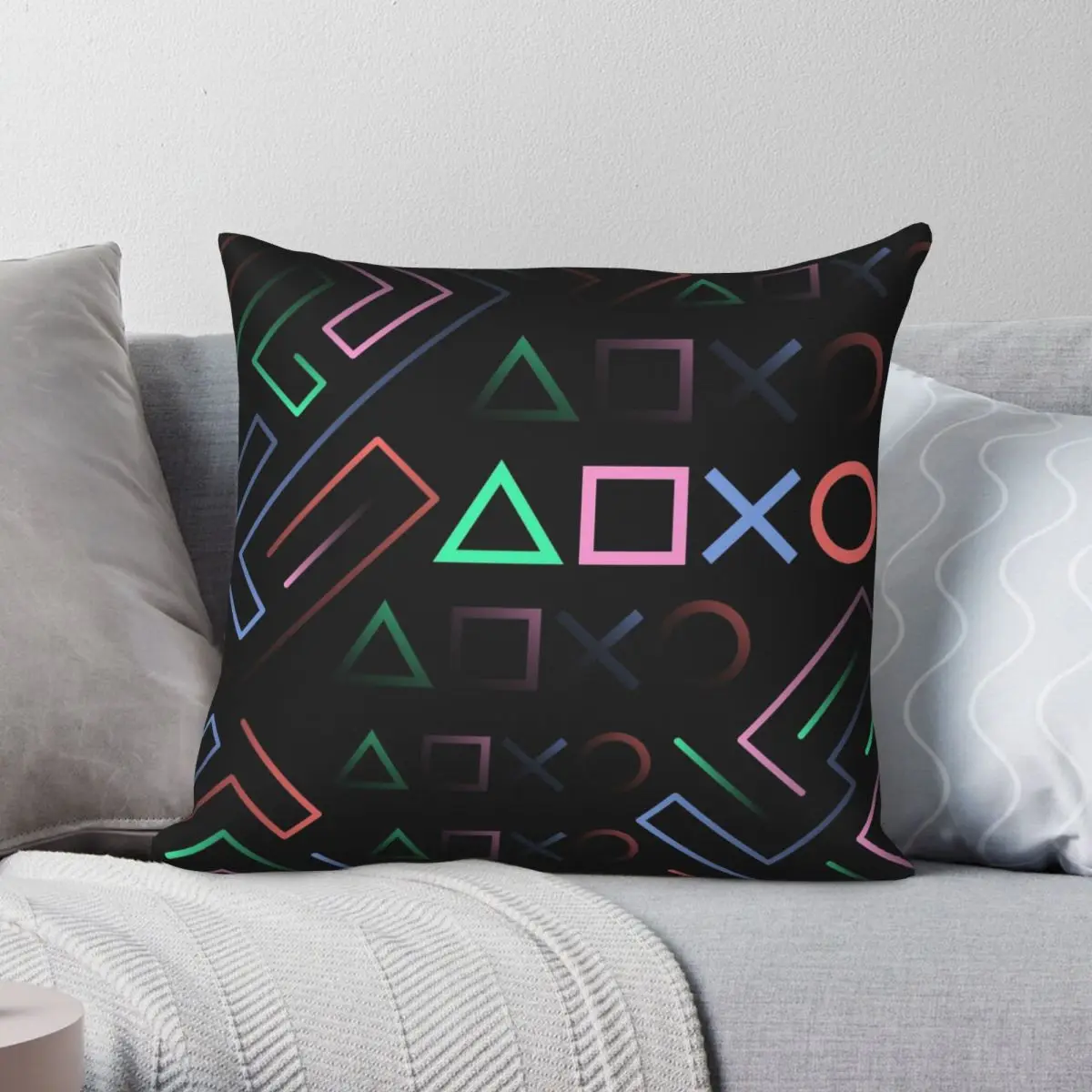 Digital Classic Gamer Icons Pop Art Pillowcase Polyester Linen Velvet Printed Zip Decor Pillow Case Room Cushion Cover 45x45