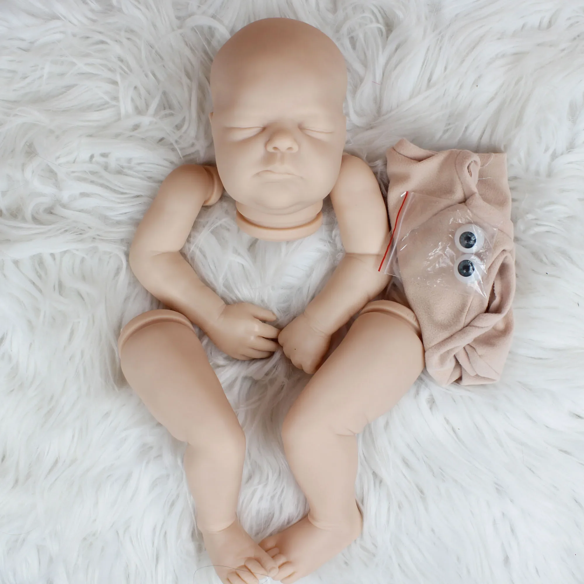 BZDOLL 20inch Vinyl Reborn Accessories DIY Bellami Blank Kit Fresh Color Soft Unpainted Unfinished Sleeping Doll Babies Part