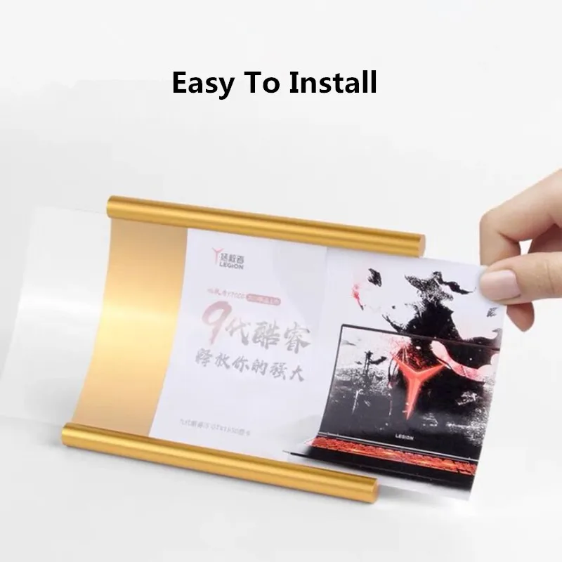 120X95MM Quality Thick Aluminum Plastic Sign Holder Display Stand Table Number Name Card Holder Menu Paper Price Label Holder