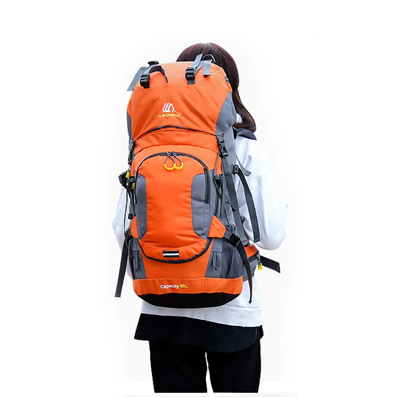 

60L Large Climbing Backpack Women Outdoor Tent Camping Rain Cover Sport Men Waterproof Travel Mountaineering Trekking Hiking Bag