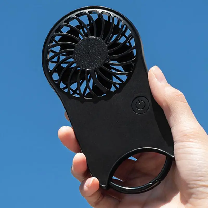 Portable Fan Pocket Size Handy Fan Handheld Fan With Carabiner Rechargeable Quiet OperationFans For Personal Desk & Outdoor