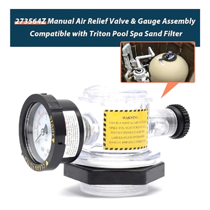 273564Z Manual Air Relief Valve, For Triton II, Triton C, TR100C And TR140C Pool Spa Sand Filters,For Pool Spa Filter