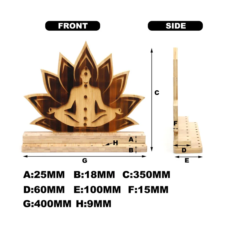 Display Stand for Sound Healing Therapy and Chakra Balance Yoga and Meditation Healing Tools Chakra Tuning Fork Set