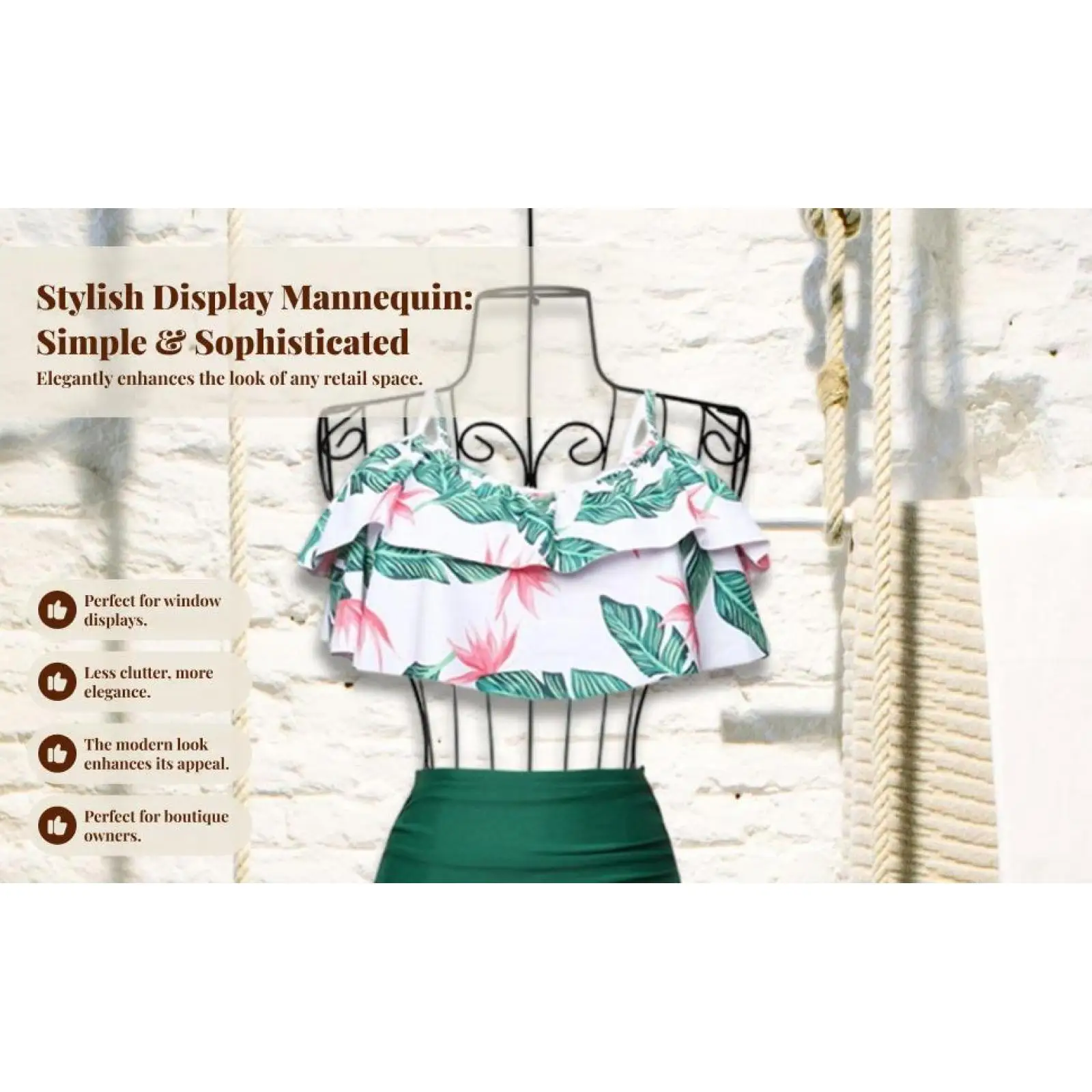 Premium Iron Wire Mannequin Torso with Hook Multipurpose Garment Form for Boutique and Studio