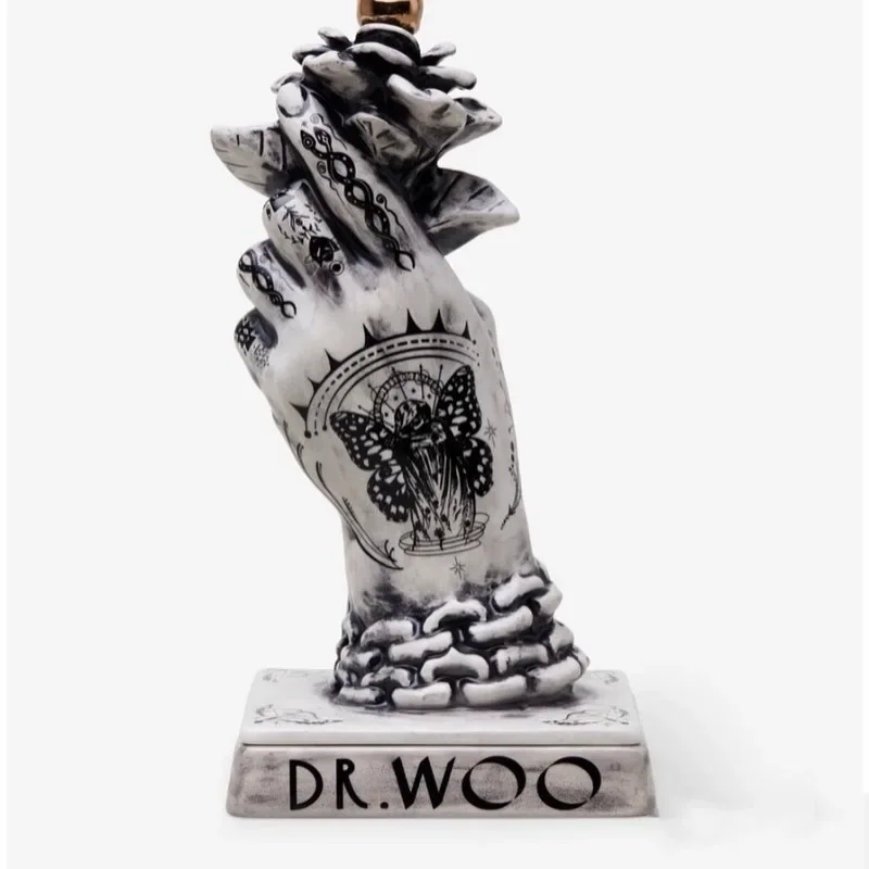 Japan Retro Style DR.WOO 20SS Tattoo Artist Skull Rose Incense Burner Desktop Ornaments Home Decorations Figurines