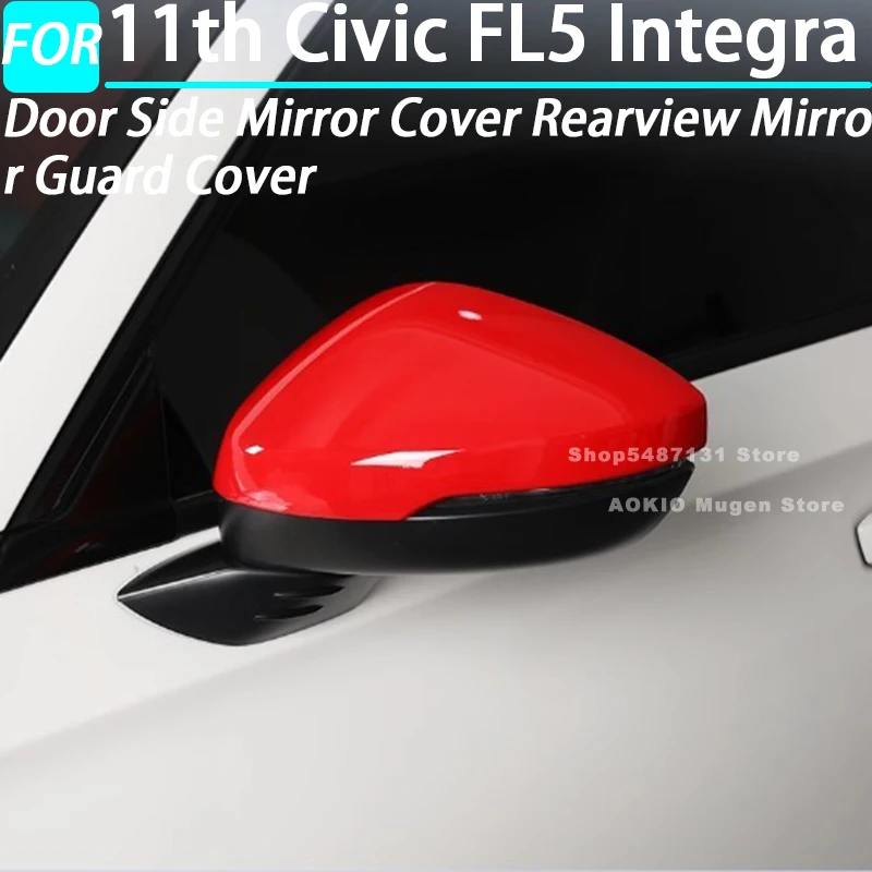 Car Door Side Mirror Cover Rearview Mirror Guard Cover Trim for Honda 11th Civic FL5 Integra Exterior Accessories 2022-2024 2025