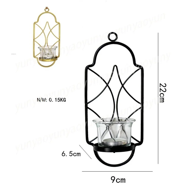 

Настенный подсвечник в деревенском стиле, ручной работы, металлический, для декора дома