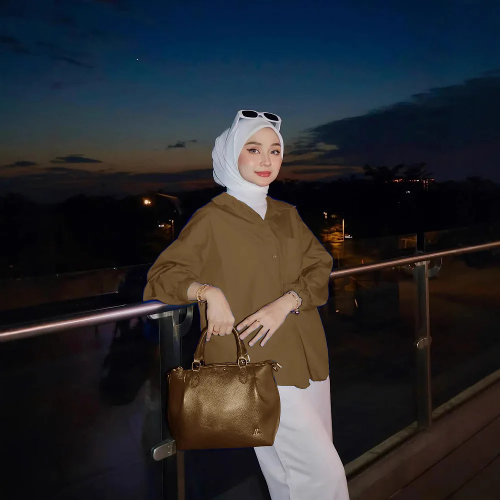 2025 New Muslim Women Long Sleeve Tops Buttons Shirt Solid Color Blouse Casual Turkey Kaftan Islam Clothing Arabic Dubai Shirts