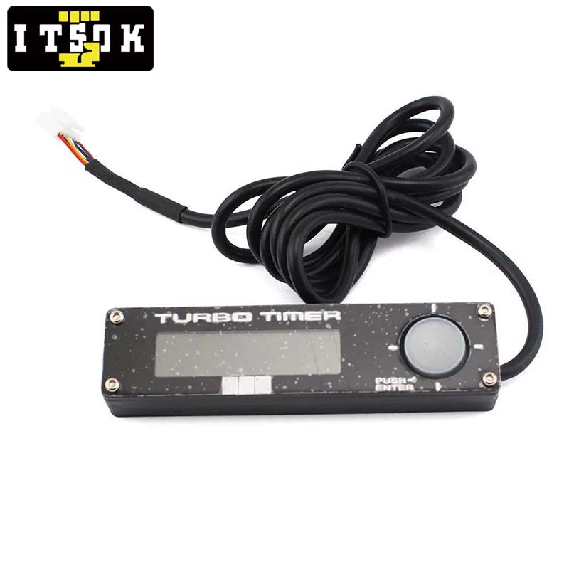 مؤقت توربو لسيارة السباق من النوع 0 شاشة LED رقمية عالمية أبيض وأحمر وأزرق مع شعار HK S #6