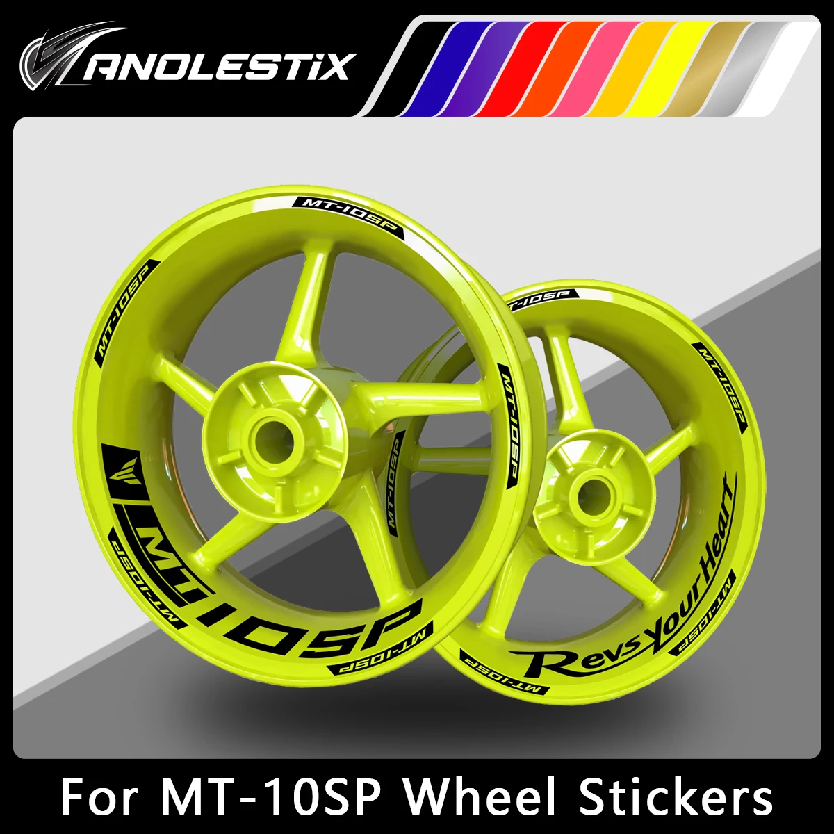 

AnoleStix Reflective Motorcycle Wheel Sticker Hub Decal Rim Stripe Tape For YAMAHA MT-10SP MT10SP