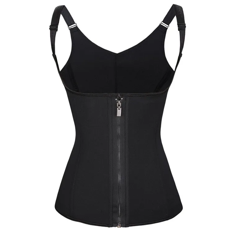 Women Gothic Zipper Underbust Corset Waist Trainer Slimming Bustiers Lingerie Shapewear Bones Basques Body Shaper