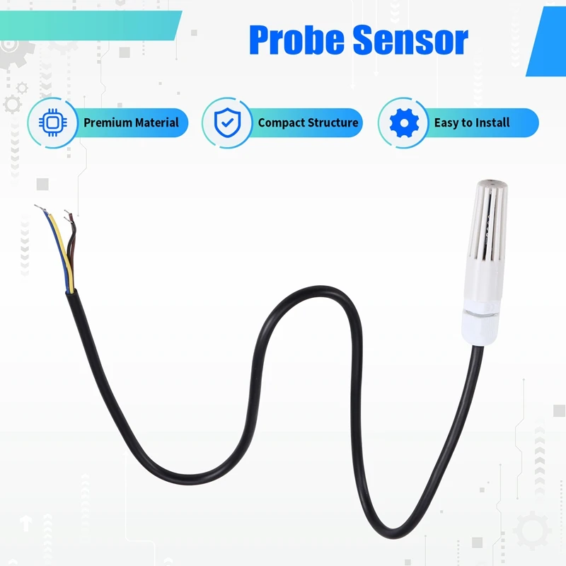 B62B RS485 Temperature Humidity Sensor Probe Probe-Type Sensor -40℃~80℃ 0-100%RH MODBUS RTU for HVAC Monitoring