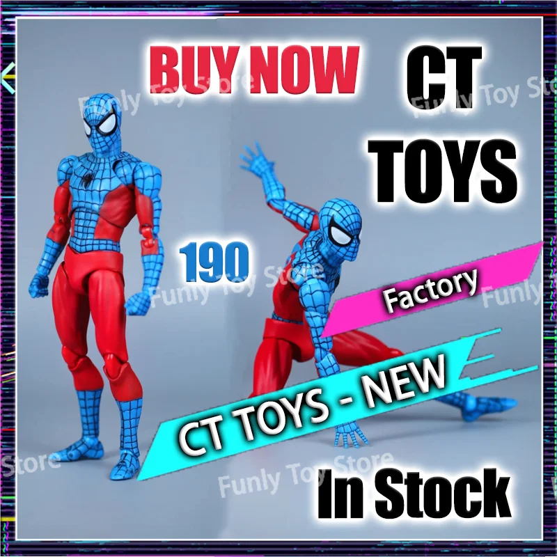 

In Stock Ct Toys Spiderman Figure Web Man Mafex 190 Spidey Super Stories Webman Spider-Man Anime Action Figure Custom Gifts Toys