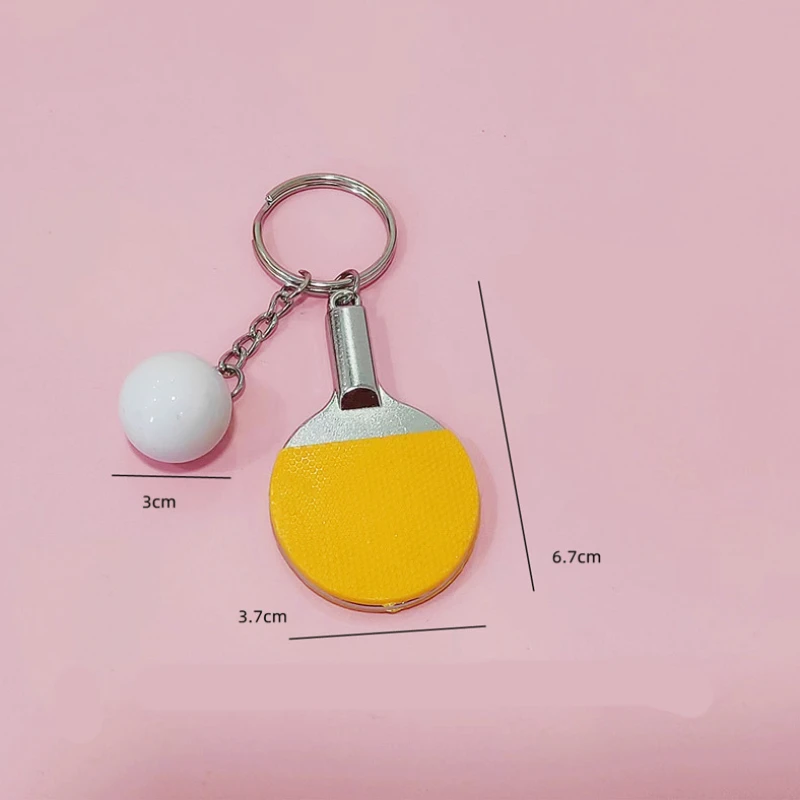 Mini imitazione pallina da ping pong portachiavi creatività pendente concorso souvenir portachiavi per auto accessori regalo per gli amici