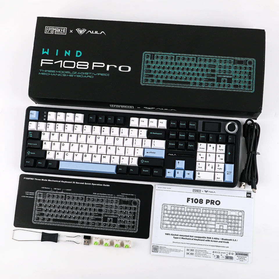 EPOMAKER X AULA F108 PRO Mechanical Keyboard 100% ANSI RGB