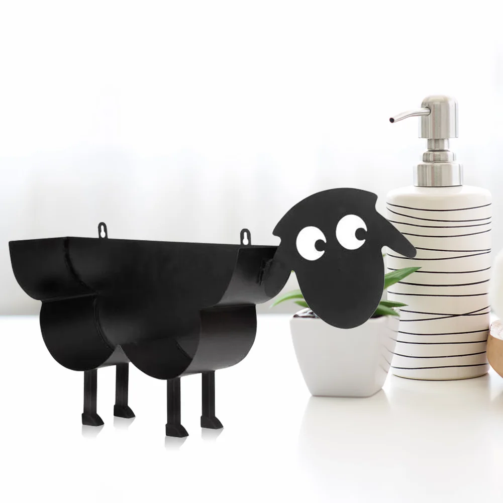

Metal Free Standing Toilet Tissue Holder Space Saving Dog Sheep Shaped Roll Paper Decorative Rack Bathroom Product