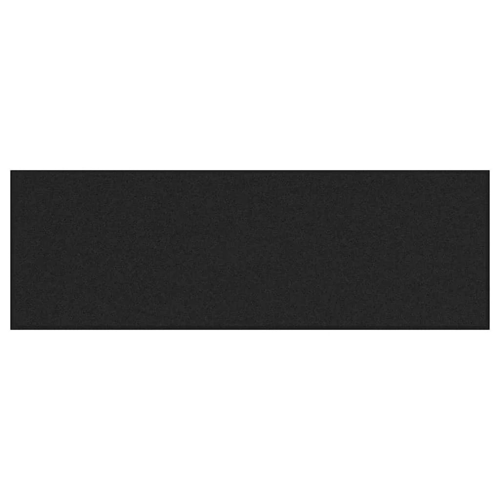 Eingangsmatte Sonstiges Schwarz 60 x 180 cm Polypropylen und Vinyl Langlebig Stilvoller Bodenteppich Rutschfeste Türmatte für Heimdekoration