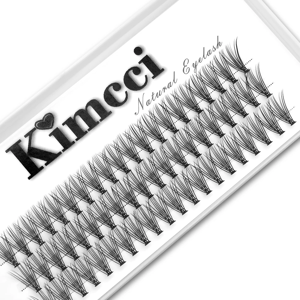 Kimcci 60knots/Case Natural False Eyelash Extension Makeup 20P Mink Individual Faux Eye Lashes Professional Fake Grafting Cilias