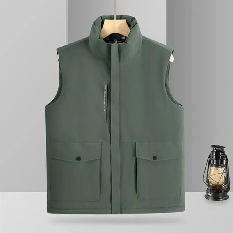 

Мужская утолщенная хлопковая куртка, рабочая одежда унисекс, ткань для пар, новый зимний пуховик с логотипом, рабочая куртка с вышивкой