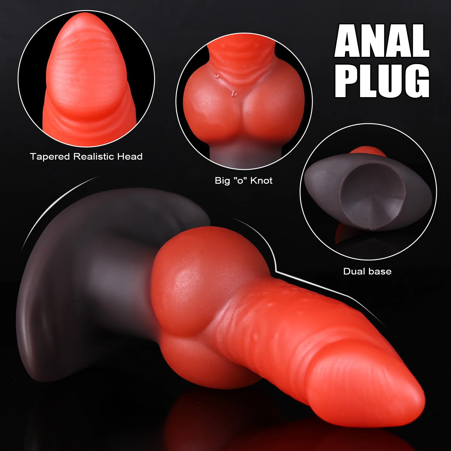 Wearable Dog Kont Dildo Realistic Wolf Penis with Suction Cup Silicone Anal Plug Animal Cock Prostate Massage Sex Toys Men Women