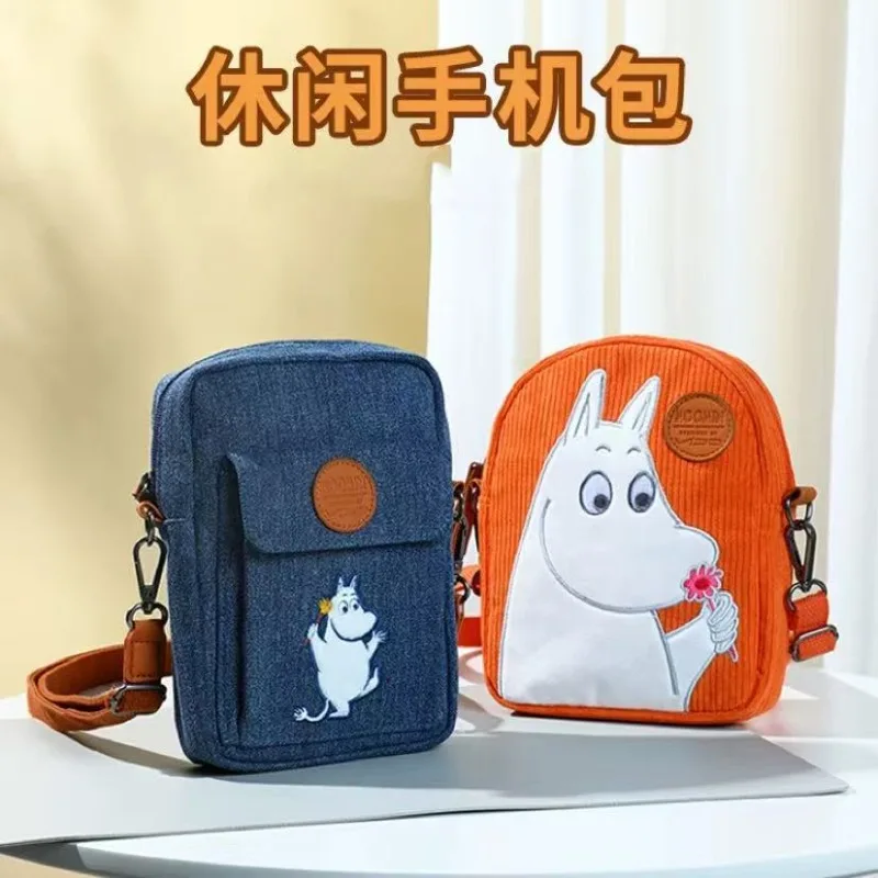 Anime Moomin Heiße Neue Kawaii Serie Handytasche Cartoon-Charakter Niedliche Kreative Stickerei Outdoor Umhängetasche