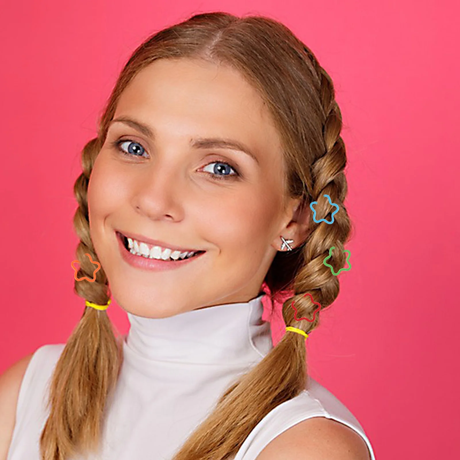 

50Pcs Colorful Star Hair Clips Women Girls Decorative Metal Accessories Stylish Stage Performances Hair Decoration