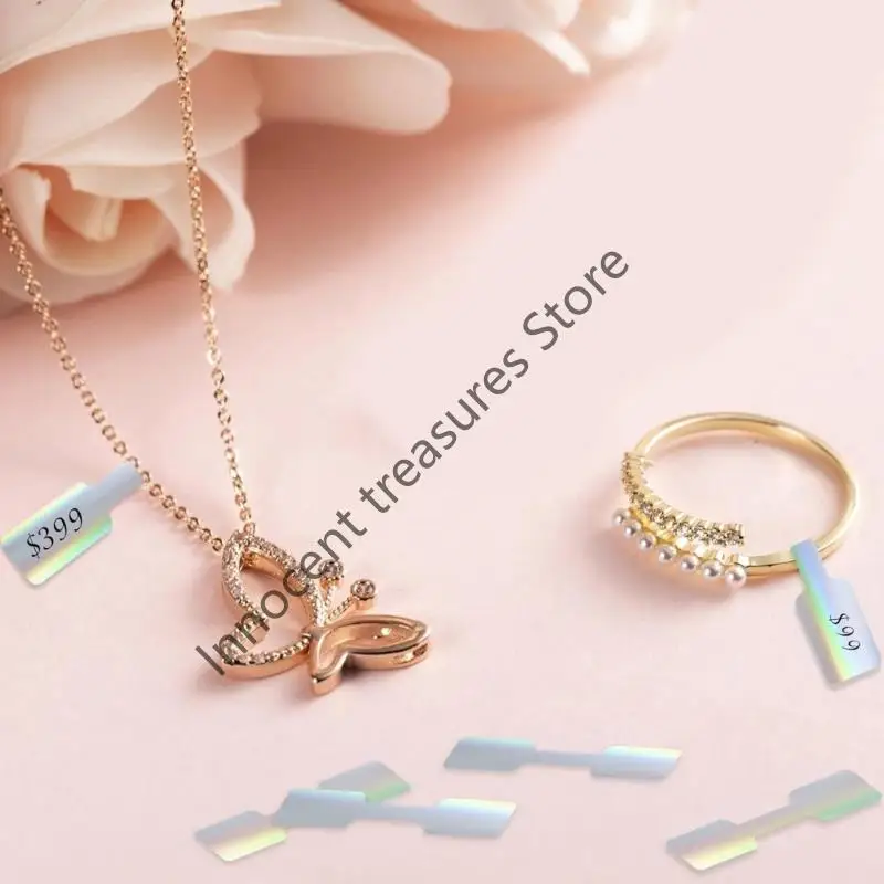 

3XUA 500pcs Adhesive Stickers for Jewelry Decoration Handcrafted Kraft Paper Stickers