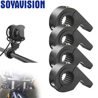 Motorcycle Spotlight Head Light Lamp Clamps Brackets Car Off-Road Light Bar Mounting Bracket LED Light Horizontal Bar Tube Clamp