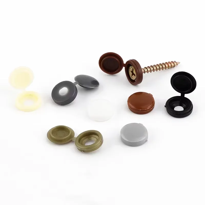 Home Decor 50/100PCS Decorative Screw Covers, Self‑Adhesive Plastic Protective Sleeves, Furniture Hardware Ornament
