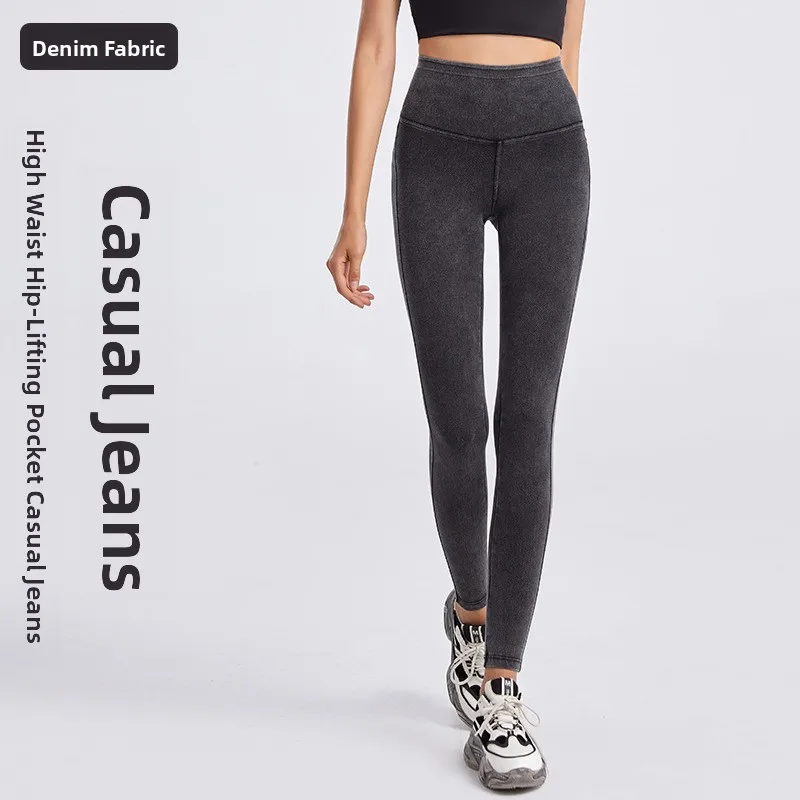 

Faion эластичные джинсы женские большие размеры повседневные брюки с высокой талией черные длинные брюки 2023S6XL женские джинсовые брюки в стиле ретро