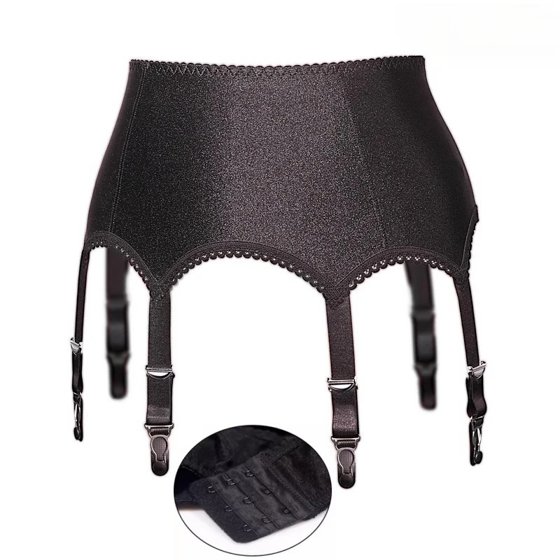 

Gothic Punk Glitter High Waist Six-straps Adjustable Back Hasp Garter Belt In Retail Packaging Women Sexy Pole Dance Clubwear