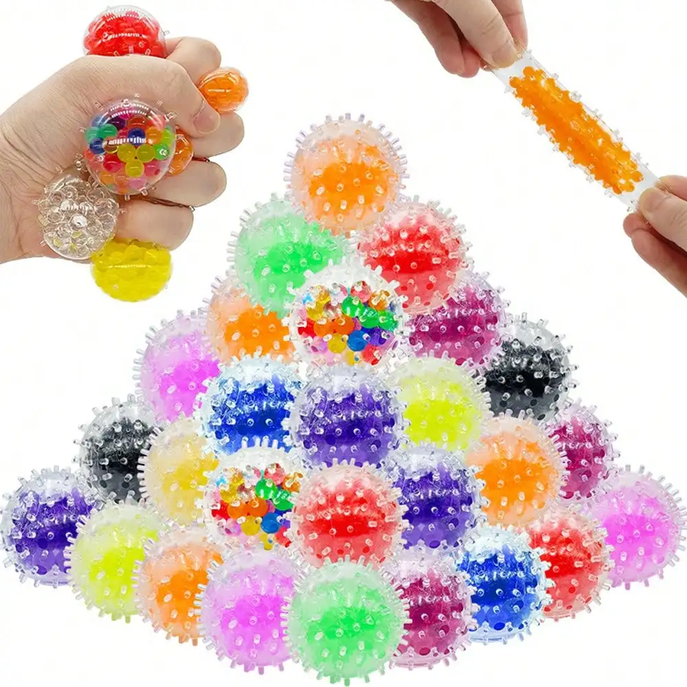 2/5/10/20/30/72pcs Squeeze Stress Relief Ball Toys, Sensory Fidget Toys, Birthday Party Favors, Gift Bag Fillers, Piñata Fillers, Random Colors