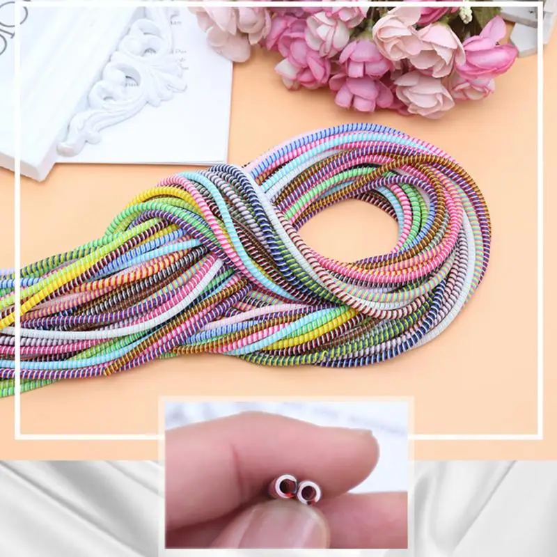 2pcs Cable Protector 140cm Spiral Phone Charge Cable Saver Universal Spiral USB Wire Protector For Headphone Laptop Earphone