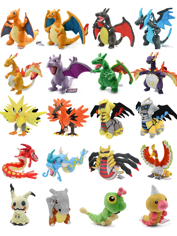 Glänzende Charizard XY Plüschtiere, Eevee, Mimikyu, Cubone, Pokeball Plüsch, Geburtstagsgeschenke, Weihnachten, Anime-Charakterpuppen – Detail 1
