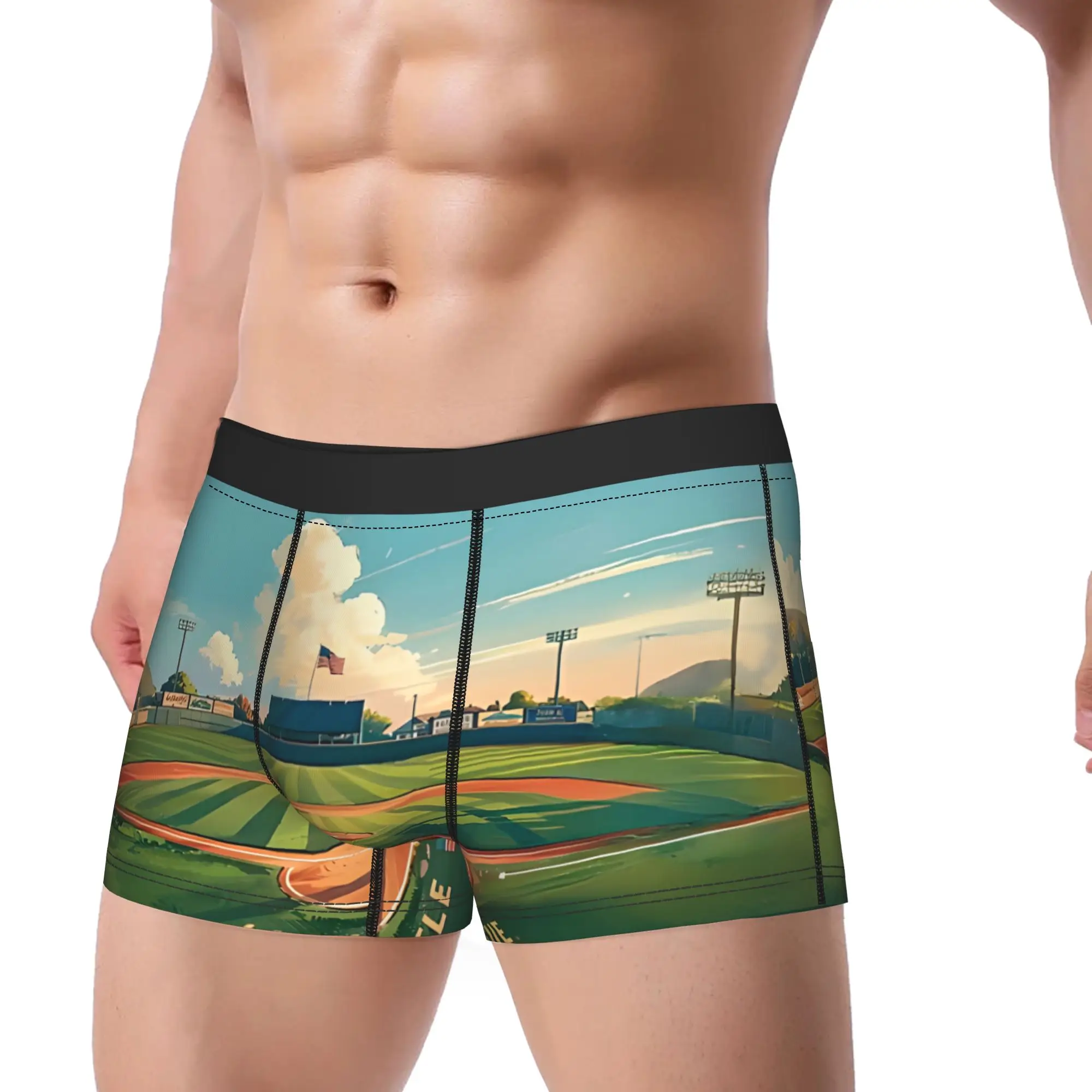 Baseball Little League Field Underpants Homme Panties Man Underwear ball Comfortable Shorts Boxer Briefs