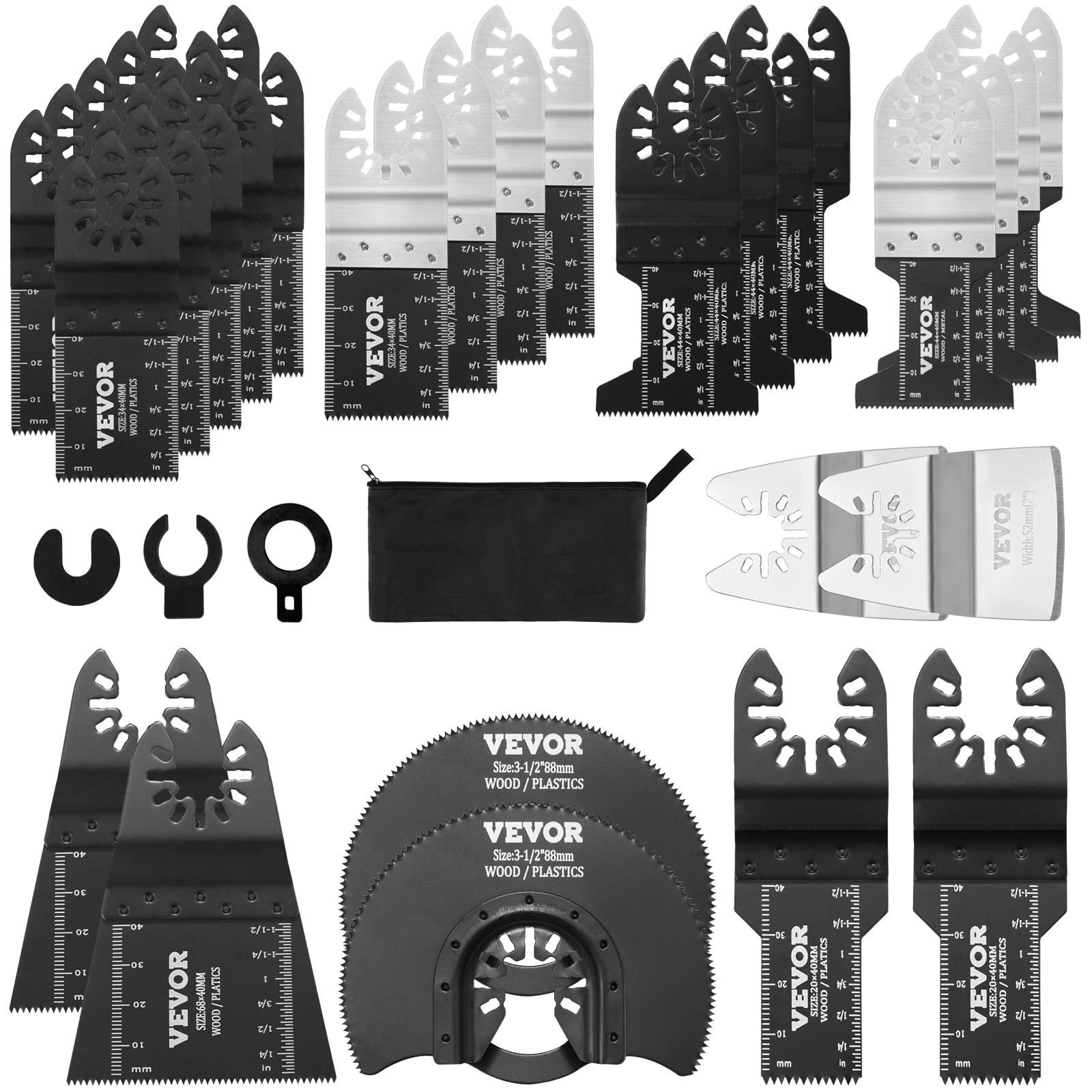 

SucceBuy 30PCS Multi Tool Blades Kits Universal Release Oscillating Multi-Function Renovator Saw Blades for Dewalt Craftsman