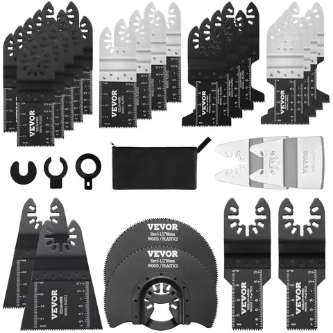 SucceBuy 30PCS Multi Tool Blades Kits Universal Release Oscillating Multi-Function Renovator Saw Blades for Dewalt Craftsman