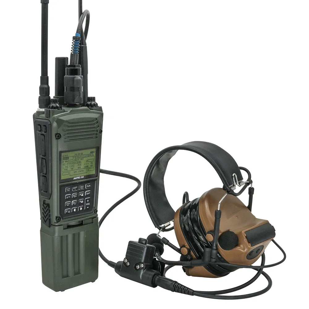 Tactical Military PRC 163 military radio walkie-talkie model for U94 6 Ptt and Baofeng UV5R or other suitable models