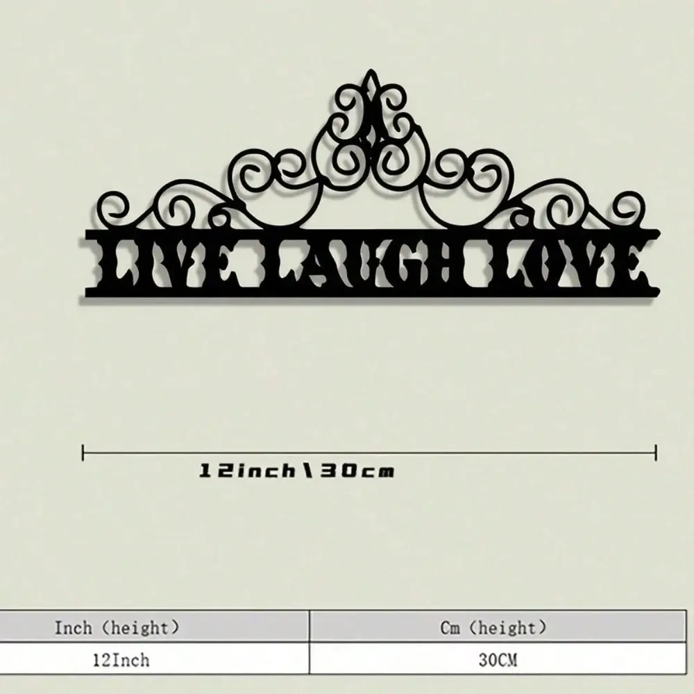 Vintage Metal Wall Sign Retro Live Laugh Love Iron Art Decor for Home Indoor Outdoor