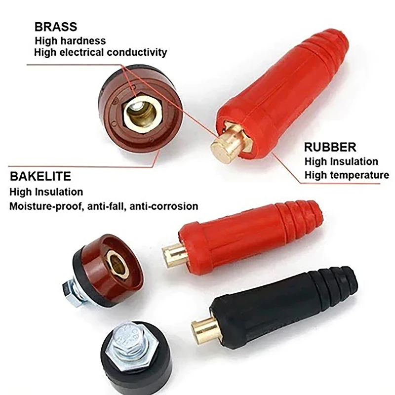 DKJ10-25 European Standard Quick Fitting Male to Female Connector for Welding Machine Cable Accessory