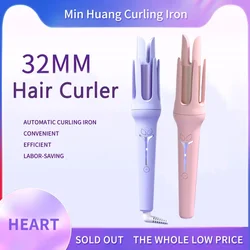 Automatic Curling Iron 32 mm Big Roll Anion  Ceramic Hair Curler 4-Speed Adjustable  Fast Heating Fashion Styling Tools