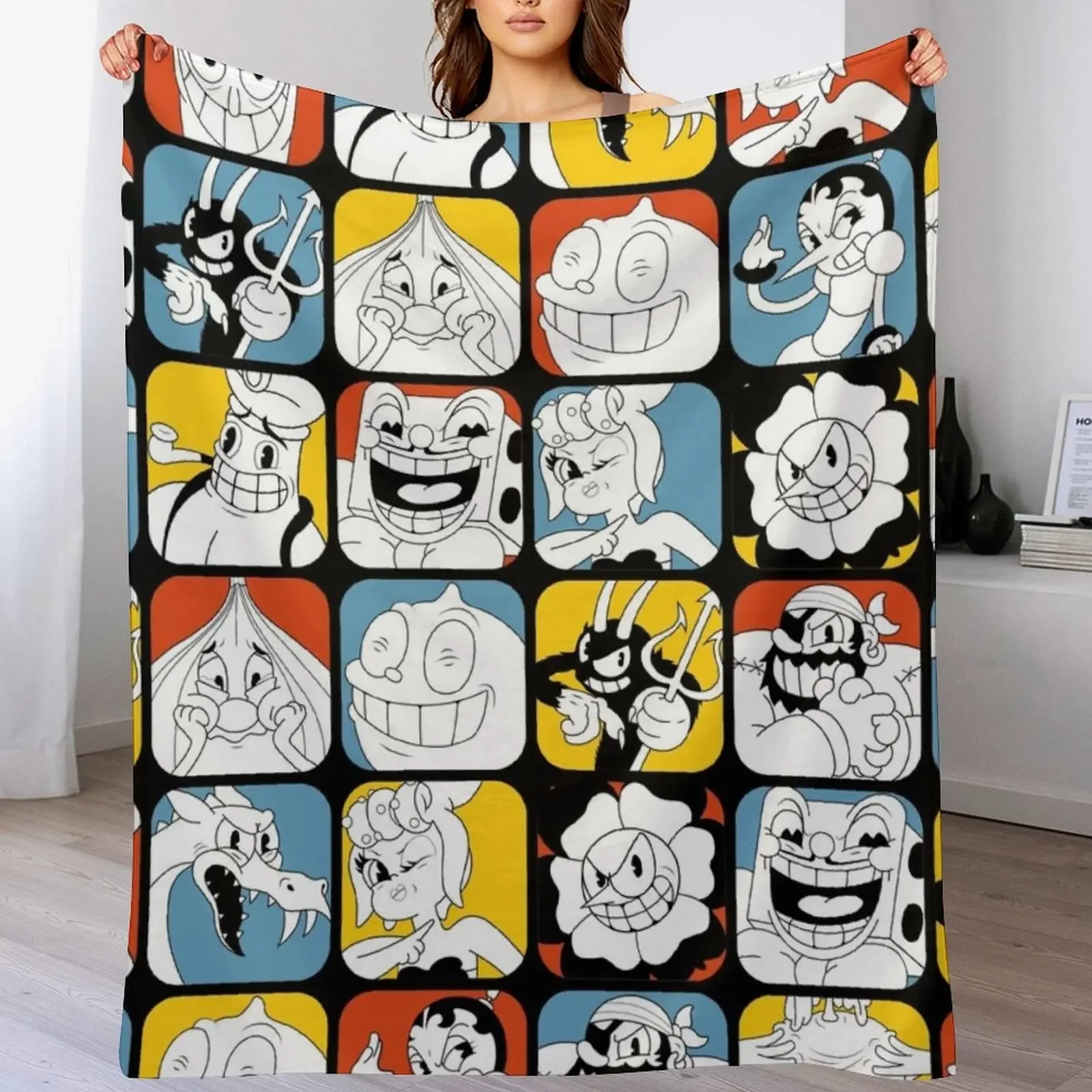 

Cuphead Bosses Throw Blanket Soft Plush Blanket as Housewarming Gift