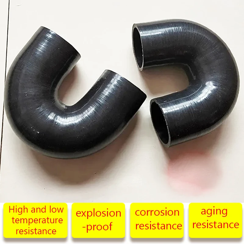 180 °   Siliconen Slang Slang Connector ID8-76mm Lengte100mm Auto Intercooler Turbo Inlaattraject Siliconen Pijp Koppeling