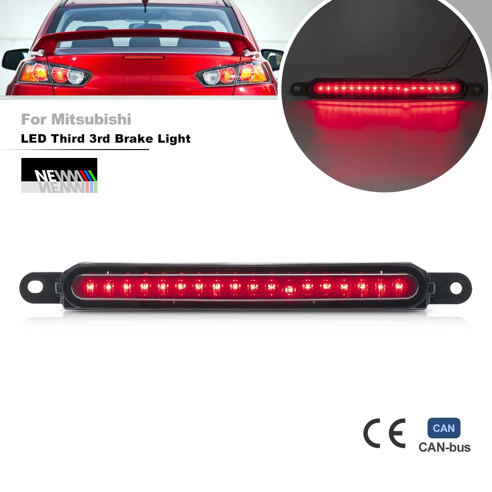Fits For 2008-2017 Mitsubishi Lancer Sedan/Evo X 2008-2012 Galant LED Center Tailgate Third 3rd Brake Light Warning Signal Lamp